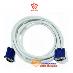 Cable Vga LCD KM 1m5 (3+4) VMS 1.5 (Trắng Xanh)