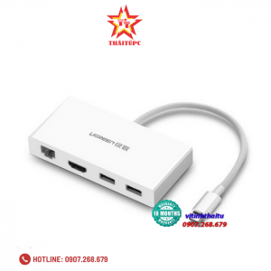 Cáp USB-C To 4 Cổng USB 3.0 Ugreen (40379)