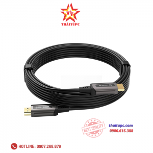 Cáp HDMI ver2.0 Lõi dây cáp quang (Fiber-optic Cable) - Orico GHD701-150-BK - dài 15m