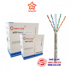 CÁP MẠNG GOLDEN LINK PLUS UTP CAT 6 – MÀU XÁM GL01010 (MADE IN TAIWAN)