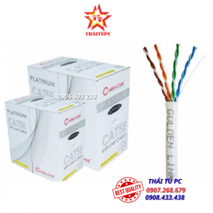 CÁP MẠNG GOLDEN LINK PLATINUM UTP CAT 5E – TRẮNG GL01001 (MADE IN TAIWAN)