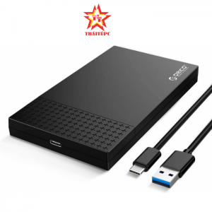 Hộp ổ cứng 2.5" SSD/HDD SATA 3 USB3.1 Gen2 Type-C Orico 2526C3-BK