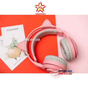 TAI NGHE CHƠI GAME SOMIC G951S PINK EDTION VỚI TAI MÈO VÀ JACK CẮM 3.5