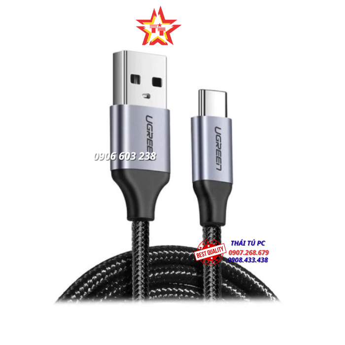 CÁP USB TO USB-C DATA CABLE ALUNIMUM ALLOY, DÀI 1.5M - UGREEN 60127 CÁP USB TO USB-C DATA CABLE ALUNIMUM ALLOY, DÀI 1.5M - UGREEN 60127