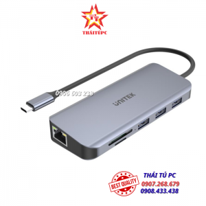 CÁP TYPE-C RA 3 USB 3.0 + HDMI + VGA + LAN + TF/SD/PD UNITEK D1026B