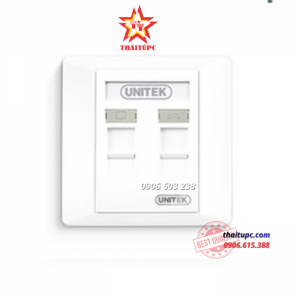 Mặt âm tường RJ45 2 port vuông