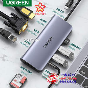Bộ chuyển đổi Ugreen 80133 10 in 1 USB Type-C sang HDMI