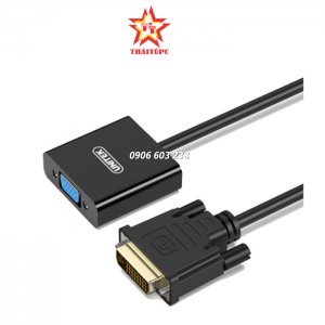 DÂY CÁP CHUYỂN ĐỔI CỔNG DVI RA CỔNG VGA DÀI 15CM Y-VG05001B HÃNG UNITEK