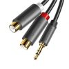cap-audio-3-5mm-to-2rca-am-cao-cap-ugreen-10547-20cm - ảnh nhỏ 3