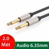 cap-am-thanh-2-dau-6-5/6-35mm-mono/24k/ofc-26awg-boc-luoi-chong-rung-loai-ngan-2-met-ugreen-10638-mau-den - ảnh nhỏ 5