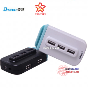 Hub USB 7 cổng Dtech DT-3082 Chính hãng, hỗ trợ nguồn ngoài