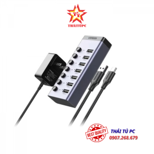 BỘ HUB CHIA 7 CỔNG USB 3.0 CÓ CÔNG TẮC UGREEN 30778