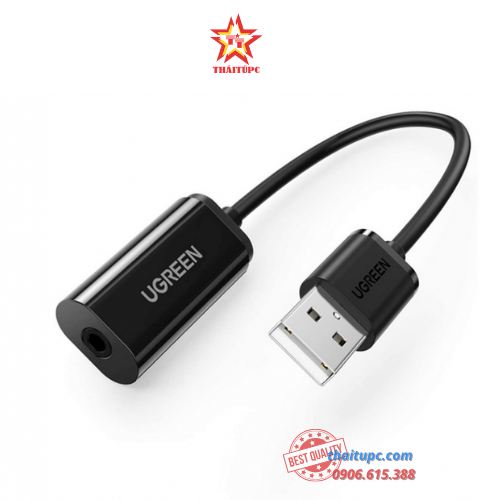 USB Sound Card – Cáp chuyển USB ra audio 3.5mm hỗ trợ Mic và Tai Nghe Ugreen 10330 USB Sound Card – Cáp chuyển USB ra audio 3.5mm hỗ trợ Mic và Tai Nghe Ugreen 10330