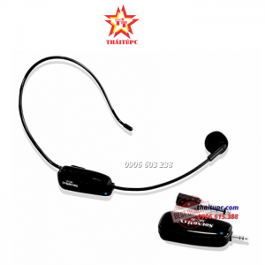 Micro cài đầu không dây Soundmax MC-01 (wireless 2.4G, jack cắm 3.5 hoặc 6.0mm)