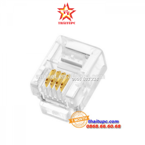 Đầu bấm điện thoại RJ11 (100 cái/ bịch)