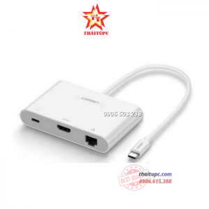 Dây Cáp Chuyển Đổi USB-C Sang LAN + HDMI Ugreen (30440)
