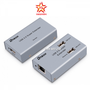 HỘP NỐI DÀI USB 2.0 -> LAN 50M DTECH (DT-7014A)