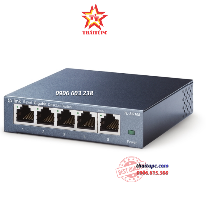Switch Để Bàn 5 cổng 10/100/1000Mbps - TP-LINK TL-SG105 Switch Để Bàn 5 cổng 10/100/1000Mbps - TP-LINK TL-SG105